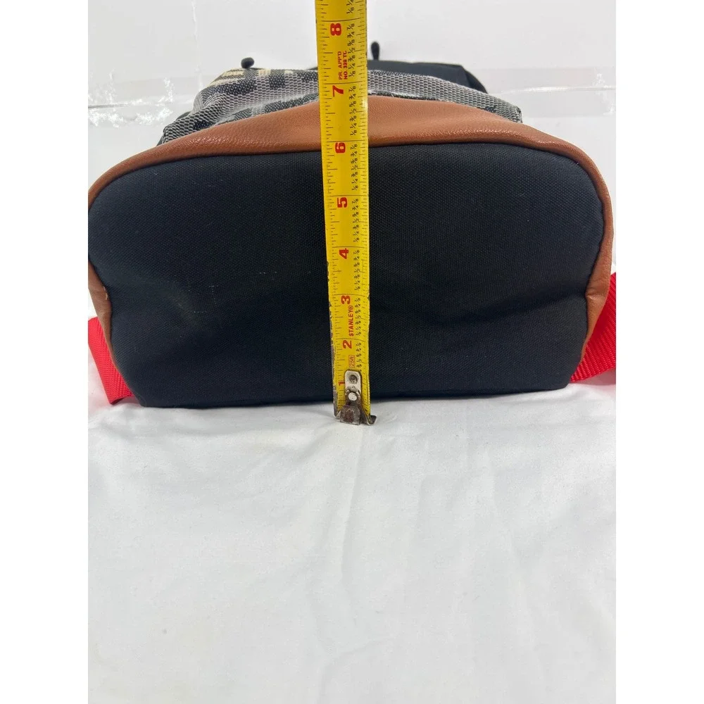 Bride Racing JDM Backpack Black Canvas Red Harness Straps Laptop Bag